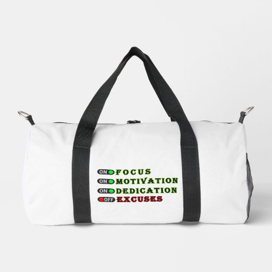 Motivational Gym Bag ダッフルバッグ (正面)