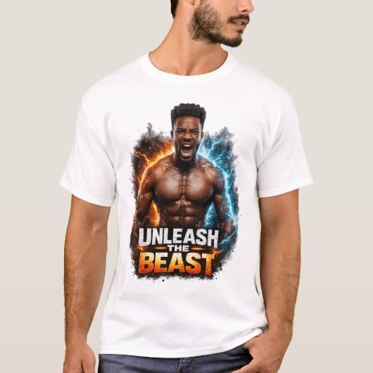 Motivational Gym & Fitness Power Mug Tシャツ (正面)