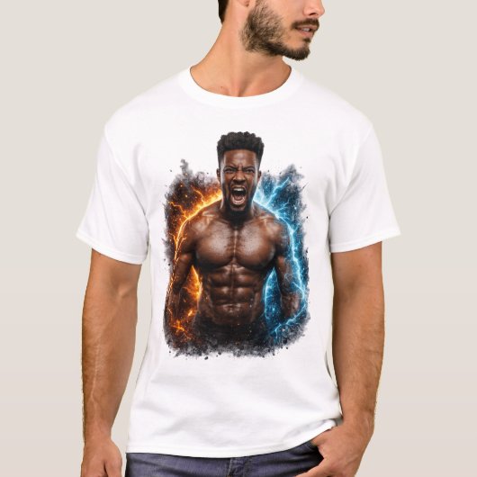 Motivational Gym & Fitness Power Mug Tシャツ (正面)
