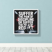 Motivational Gym Wall Art - Suffer the Pain of Dis キャンバスプリント (インサイチュ (ウッドフロア))