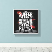 Motivational Gym Wall Art - Suffer the Pain of Dis キャンバスプリント (インサイチュ (ウッドフロア))