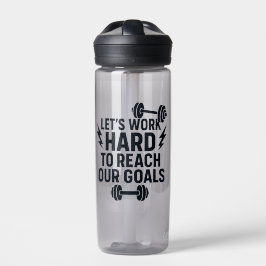 Motivational Gym Water Bottle – Let’s Work Hard  ウォーターボトル