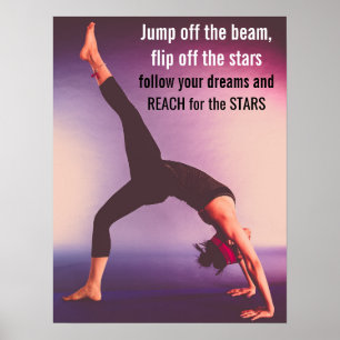 Motivational Gymnastics Quote ポスター
