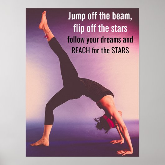Motivational Gymnastics Quote ポスター (正面)