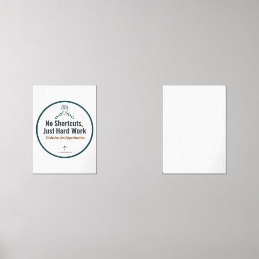 Motivational Hard Work Quote Design – No Shortcuts (正面)