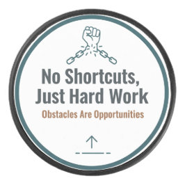 Motivational Hard Work Quote Design – No Shortcuts アイスホッケーパック
