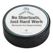 Motivational Hard Work Quote Design – No Shortcuts アイスホッケーパック (3/4)