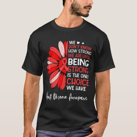Motivational Heart Health Sunflower Heart Disease  Tシャツ (正面)