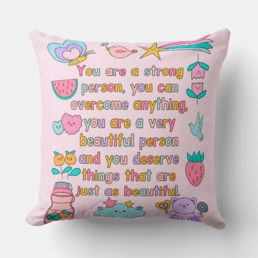 Motivational Home Decor Accent クッション (正面)