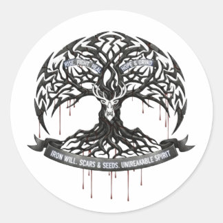 Motivational Hope & Strength Round Stocker  ラウンドシール