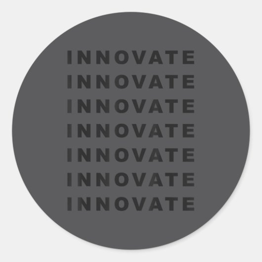 Motivational Innovate Quote  ラウンドシール (正面)