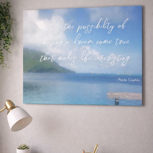 Motivational Inspirational Blue Ocean Quote ポスター