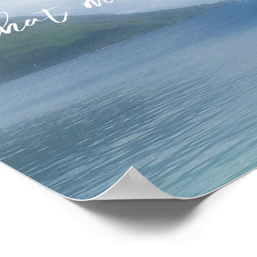 Motivational Inspirational Blue Ocean Quote ポスター (角)