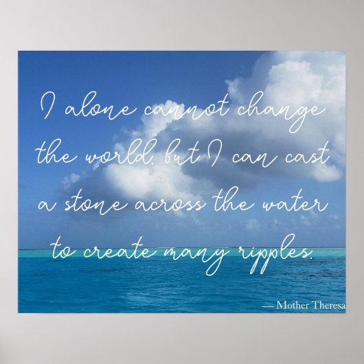 Motivational Inspirational Quote by Mother Theresa ポスター (正面)