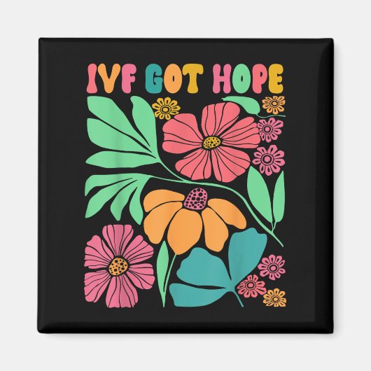 Motivational Inspired Ivf Mama Wildflower Ivf Mom  マグネット (正面)