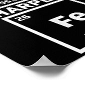 Motivational Iron Sharpens Iron Periodic Elements  ポスター (角)