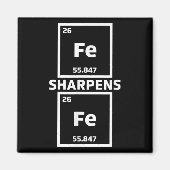 Motivational Iron Sharpens Iron Periodic Elements  マグネット (正面)