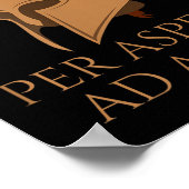 Motivational Latin Language Quote - Per Aspera Ad  ポスター (角)