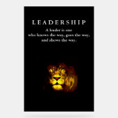 Motivational Leadership Lion アクリルサイン (正面)