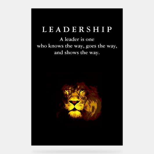Motivational Leadership Lion アクリルサイン (正面)