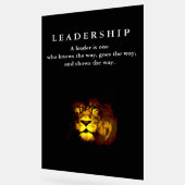 Motivational Leadership Lion アクリルサイン (傾斜)