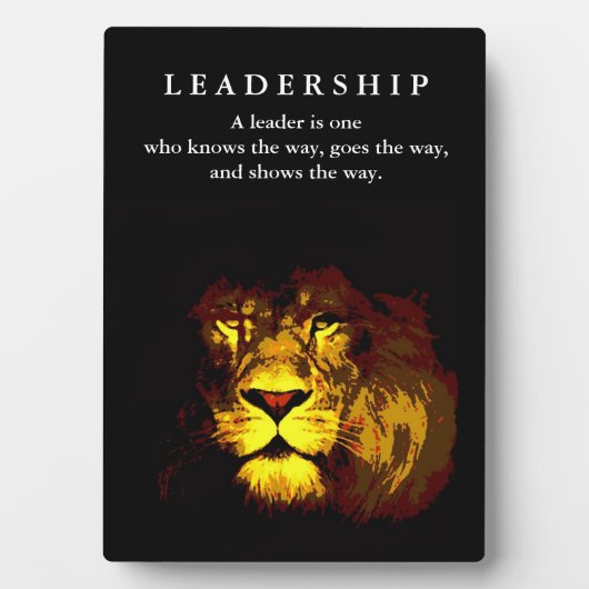 Motivational Leadership Lion フォトプラーク (正面)