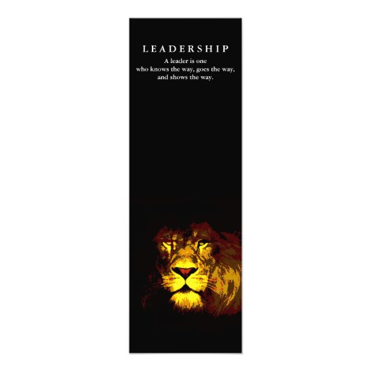 Motivational Leadership Lion フォトプリント (正面)