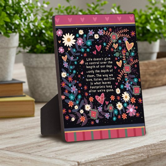 Motivational Length of Our Days Inspiring Quote フォトプラーク