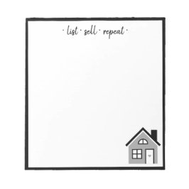 Motivational "list sell repeat" Real Estate Agent ノートパッド