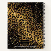 Motivational Marble leopard pattern brown black ノートブック (裏面)