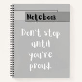 Motivational Minimalist Printable Spiral Notebook ノートブック (正面)