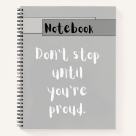 Motivational Minimalist Printable Spiral Notebook ノートブック