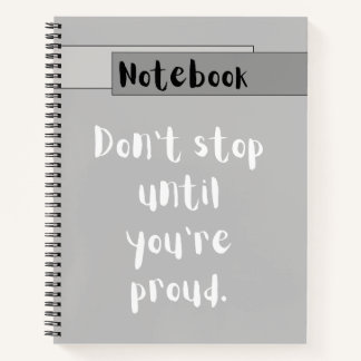 Motivational Minimalist Printable Spiral Notebook ノートブック