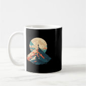 Motivational Mountain Peak Climbing Design - Natur コーヒーマグカップ (左)