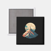 Motivational Mountain Peak Climbing Design - Natur マグネット (正面/裏面)