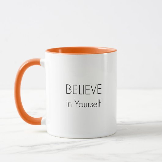 Motivational Mug – “Believe in Yourself” マグカップ (左)