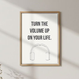 Motivational Music Quote. Positive Energy  ポスター