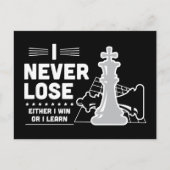 Motivational Never Lose Chess Quote  ポストカード (正面)