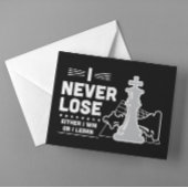Motivational Never Lose Chess Quote  ポストカード