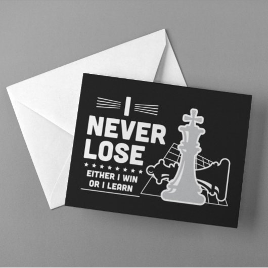 Motivational Never Lose Chess Quote  ポストカード