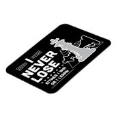 Motivational Never Lose Chess Quote  マグネット (左側)