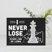 Motivational Never Lose Chess Quote 招待状 (スタンド正面)