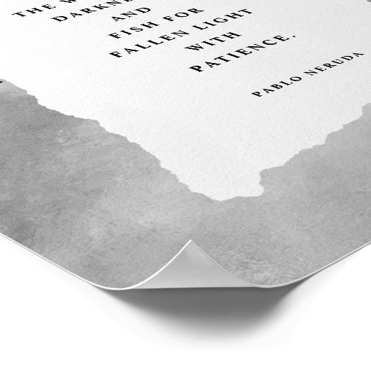 Motivational Pablo Neruda Poetry Poster ポスター (角)