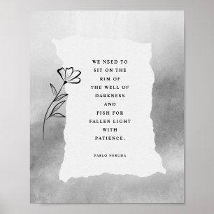 Motivational Pablo Neruda Poetry Poster ポスター