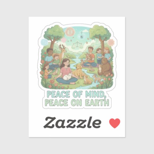 Motivational Peace of Mind, Peace on Earth Design シール (シート)