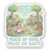 Motivational Peace of Mind, Peace on Earth Design シール (正面)