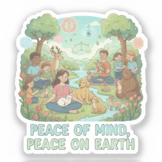 Motivational Peace of Mind, Peace on Earth Design シール (正面)