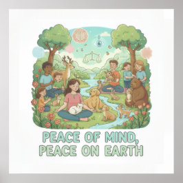Motivational Peace of Mind, Peace on Earth Design ポスター