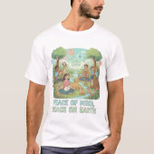 Motivational Peace of Mind, Peace on Earth Design Tシャツ (正面)