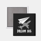 Motivational Pilot Aerospace Engineer Dream Paper マグネット (正面/裏面)